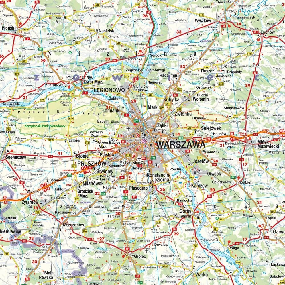 Carte routière - Pologne au 1/500,000 | Freytag & Berndt carte routière Freytag & Berndt 
