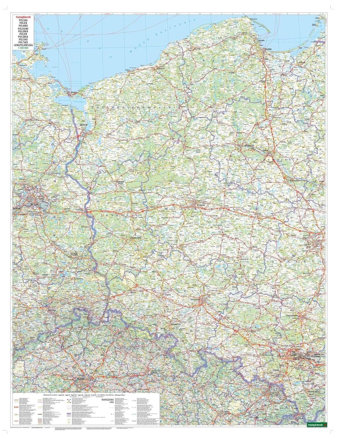 Carte routière - Pologne au 1/500,000 | Freytag & Berndt carte routière Freytag & Berndt 