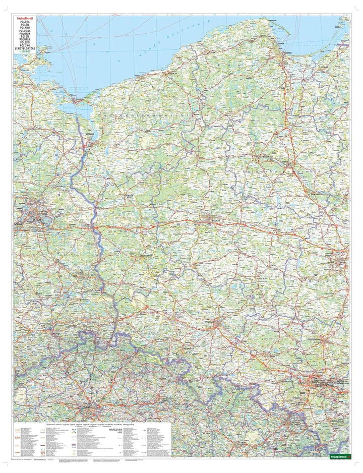 Carte routière - Pologne au 1/500,000 | Freytag & Berndt carte routière Freytag & Berndt 