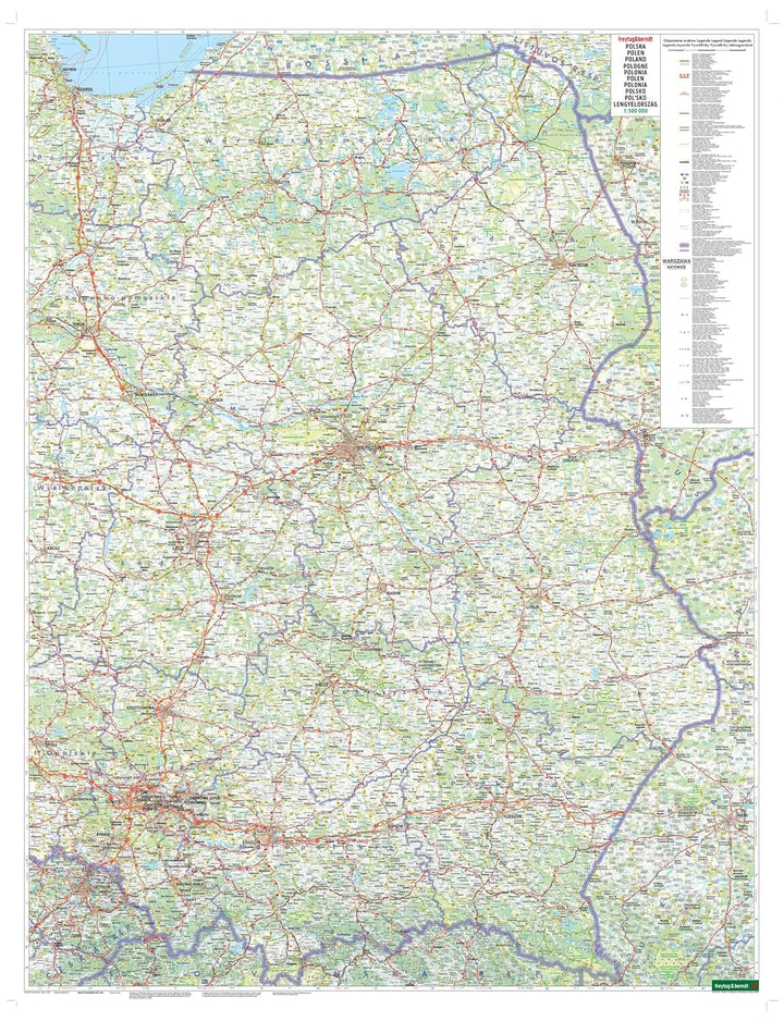 Carte routière - Pologne au 1/500,000 | Freytag & Berndt carte routière Freytag & Berndt 