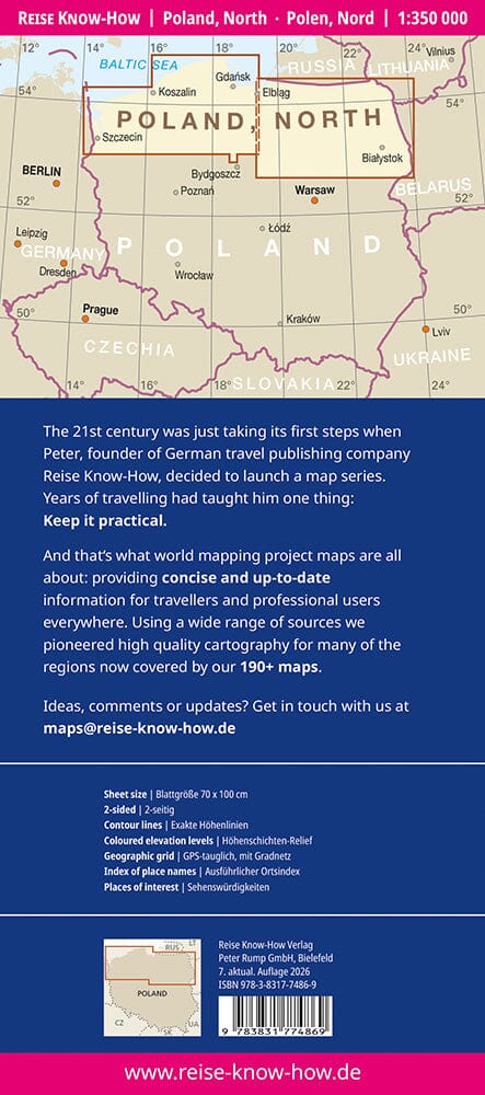 Carte routière - Pologne Nord | Reise Know How carte routière Reise Know-How 