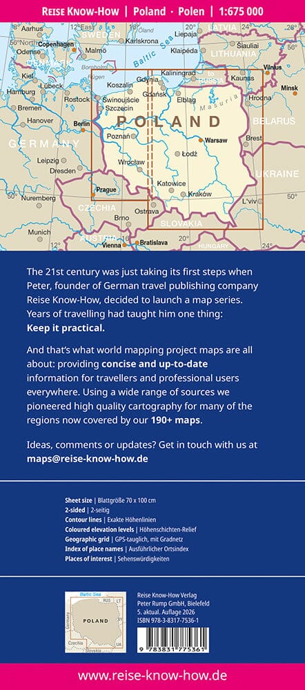 Carte routière - Pologne | Reise Know How carte routière Reise Know-How 