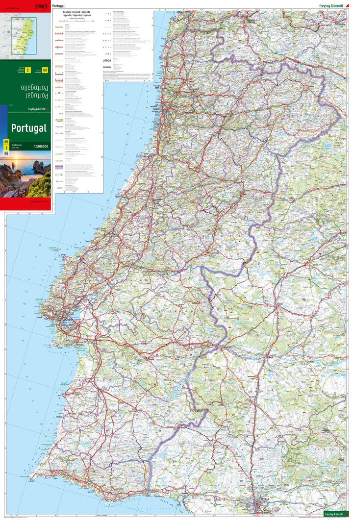 Carte routière - Portugal | Freytag & Berndt carte de voyage Freytag & Berndt 