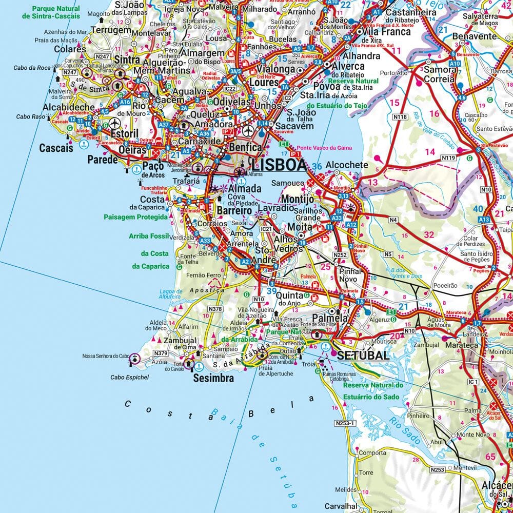 Carte routière - Portugal | Freytag & Berndt carte de voyage Freytag & Berndt 
