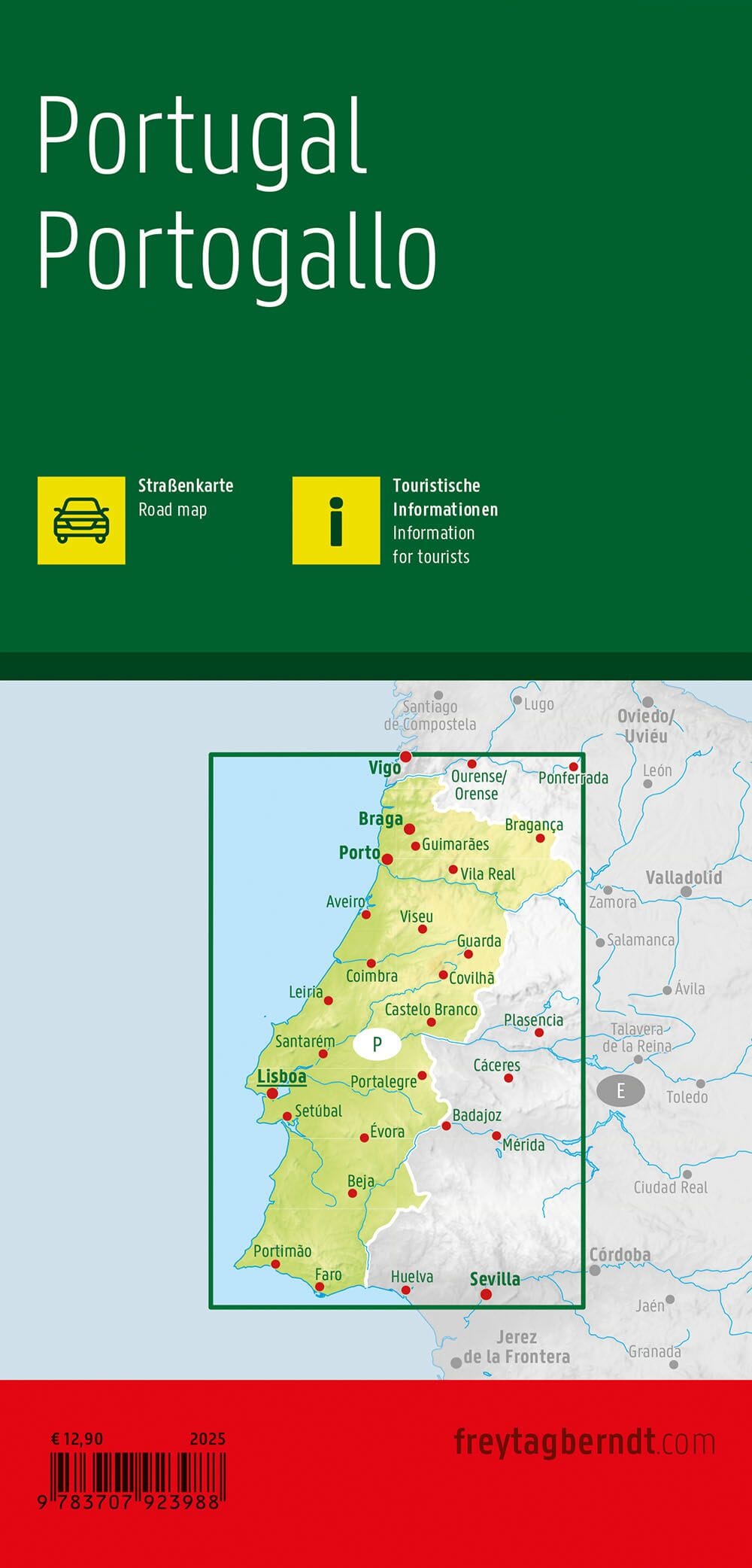 Carte routière - Portugal | Freytag & Berndt carte routière Freytag & Berndt