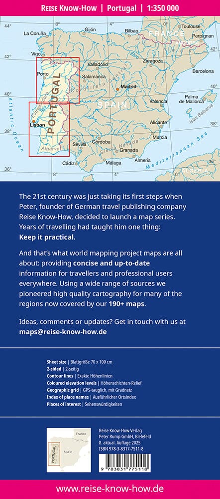 Carte routière - Portugal | Reise Know How carte routière Reise Know-How