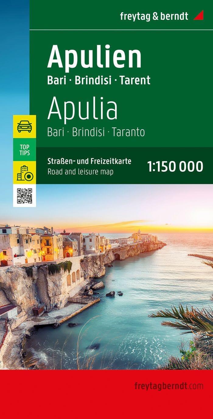 Carte routière - Pouilles (Bari, Brindisi, Italie) | Freytag & Berndt carte pliée Freytag & Berndt 
