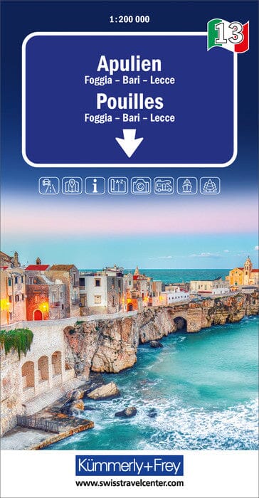 Carte routière - Pouilles | Kümmerly & Frey carte routière Kümmerly & Frey