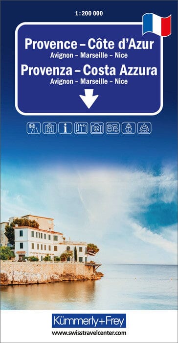 Carte routière - Provence, Côte d'Azur (Avignon, Marseille, Nice) | Kümmerly & Frey carte routière Kümmerly & Frey