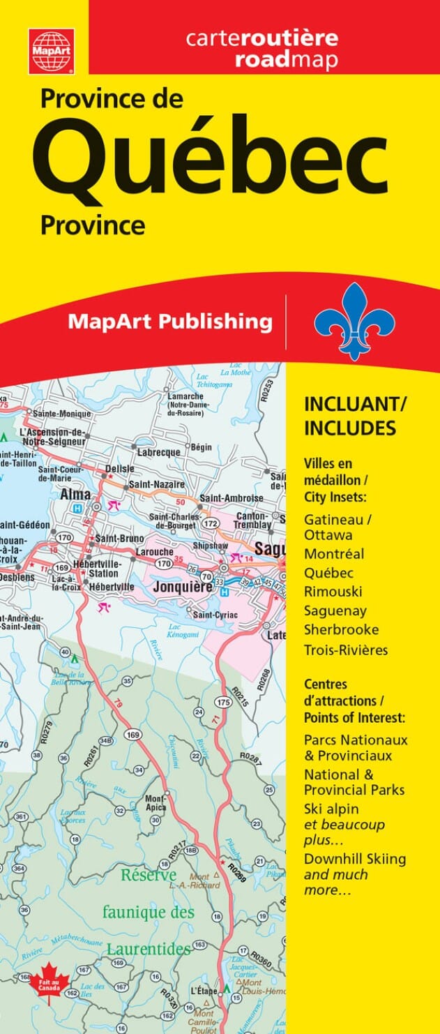 Carte routière - Province de Québec | Canadian Cartographics Corporation carte pliée Canadian Cartographics Corporation 