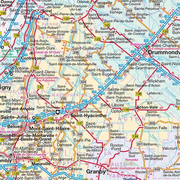 Carte routière provinciale du Québec | GM Johnson carte routière GM Johnson 