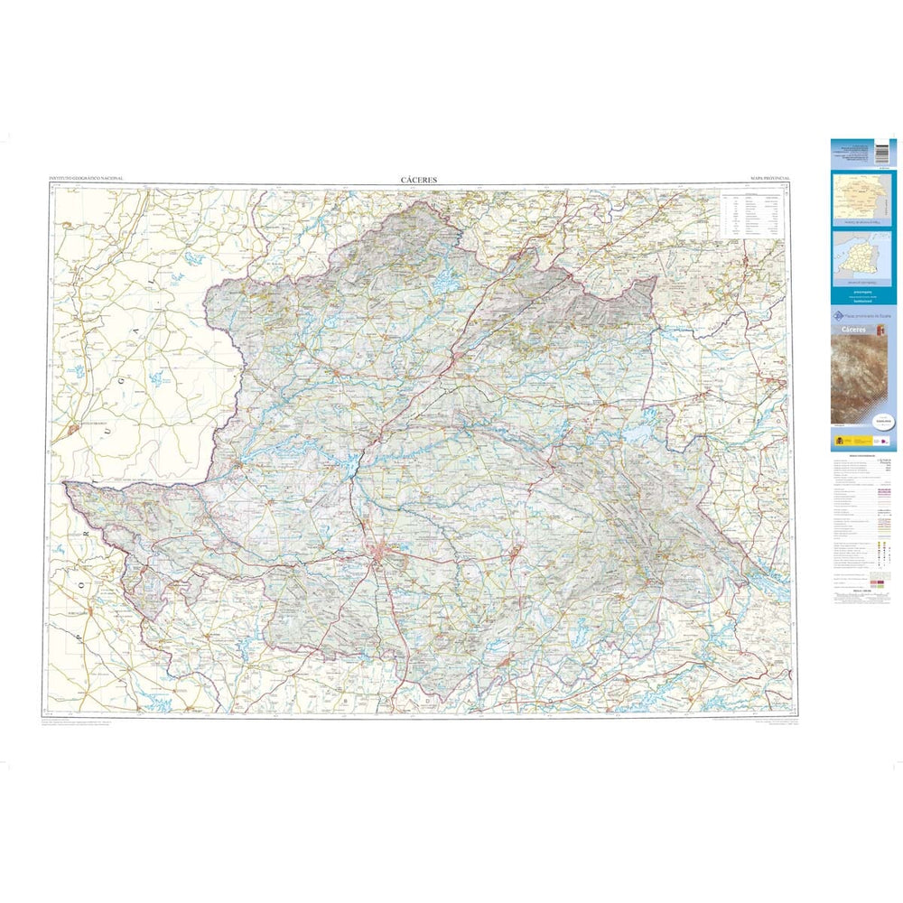 Carte routière provinciale n° 11 - Cáceres (Estrémadure, Espagne) | CNIG carte pliée CNIG 