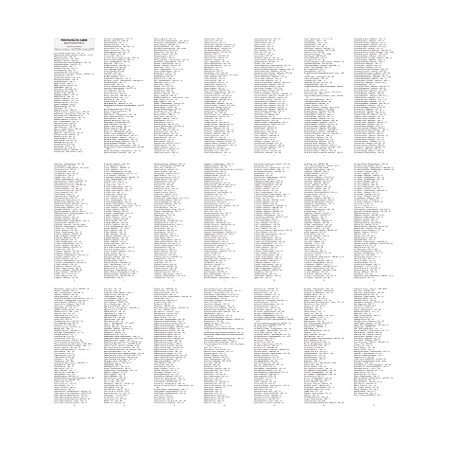 Carte routière provinciale n° 12 - Cadiz (Andalousie) | CNIG carte routière CNIG