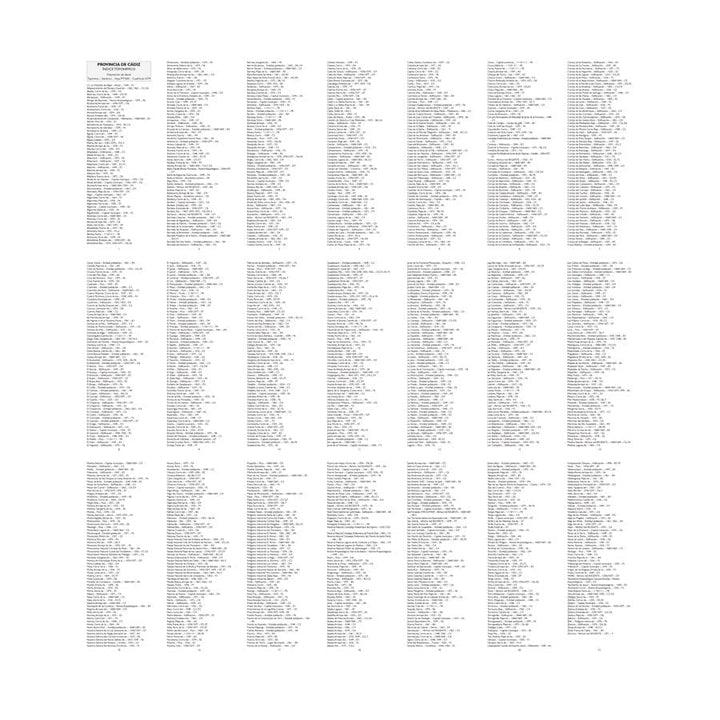 Carte routière provinciale n° 12 - Cadiz (Andalousie) | CNIG carte routière CNIG