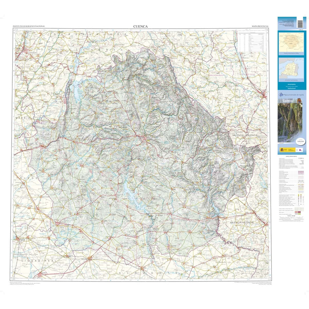 Carte routière provinciale n° 17 - Cuenca (Espagne) | CNIG carte pliée CNIG 
