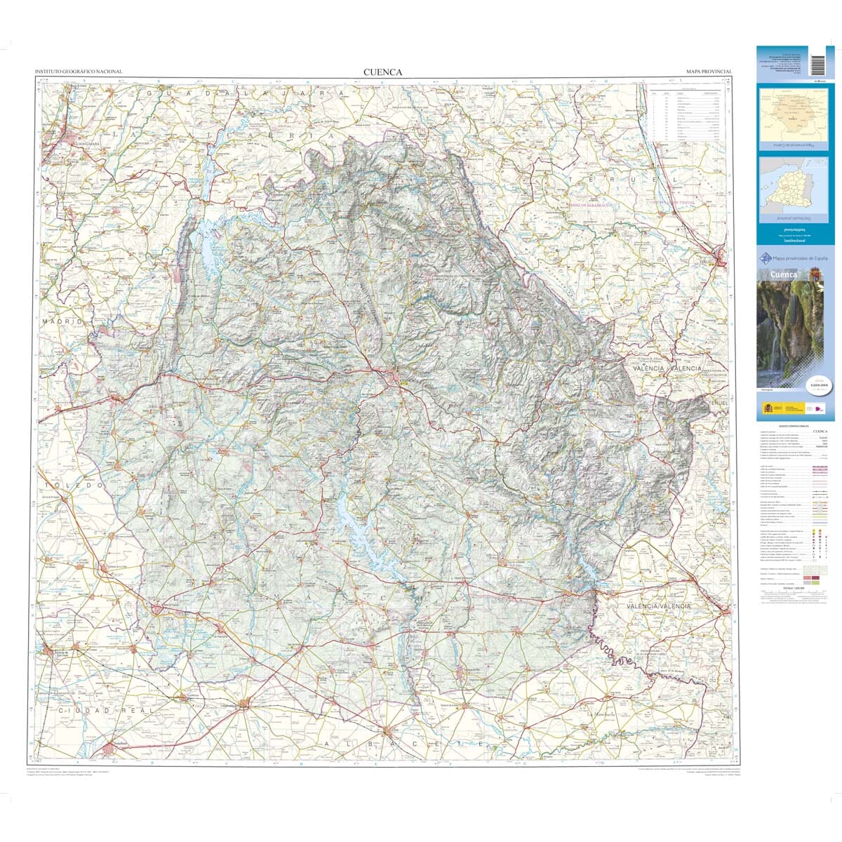 Carte routière provinciale n° 17 - Cuenca (Espagne) | CNIG carte routière CNIG