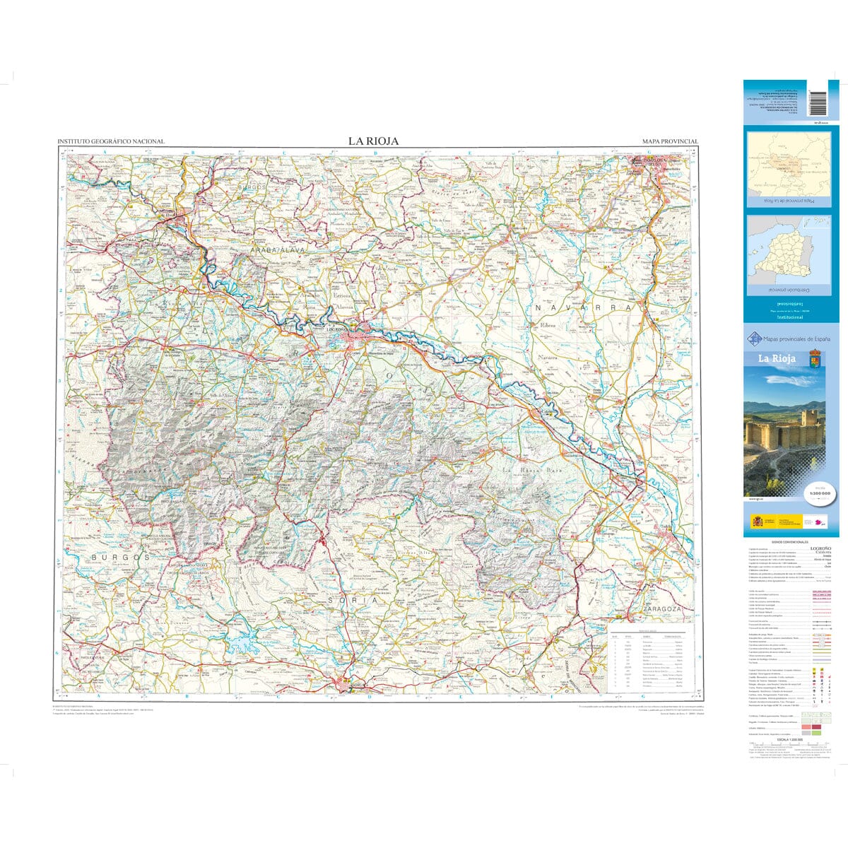 Carte routière provinciale n° 25 - La Rioja (Espagne) | CNIG carte routière CNIG