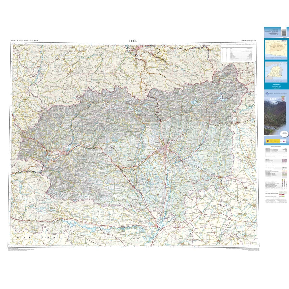 Carte routière provinciale n° 27 - Leon (Castille-et-Leon, Espagne) | CNIG carte routière CNIG