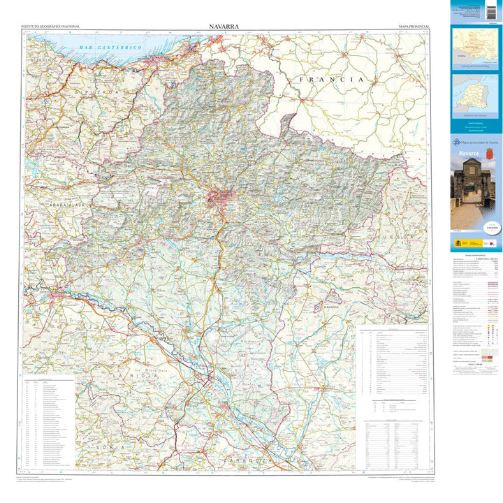 Carte routière provinciale n° 33 - Navarre (Espagne) | CNIG carte routière CNIG