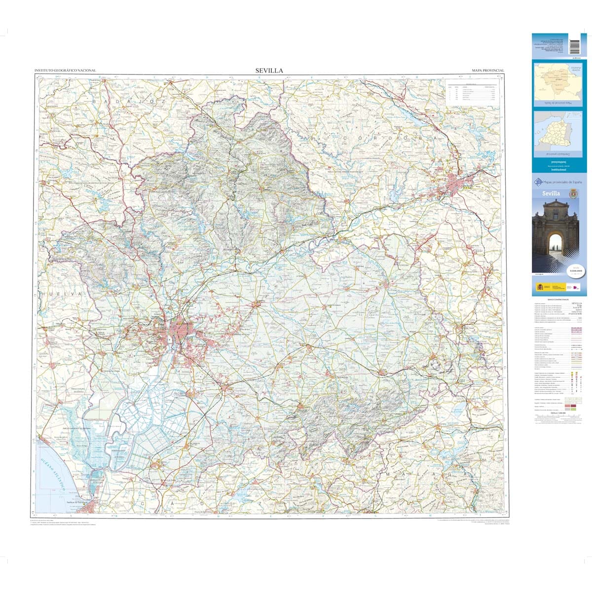 Carte routière provinciale n° 40 - Séville (Andalousie) | CNIG carte routière CNIG
