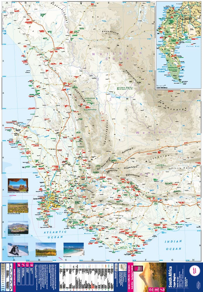 Carte routière - Région du Cap (Afrique du Sud) | Reise Know How carte routière Reise Know-How