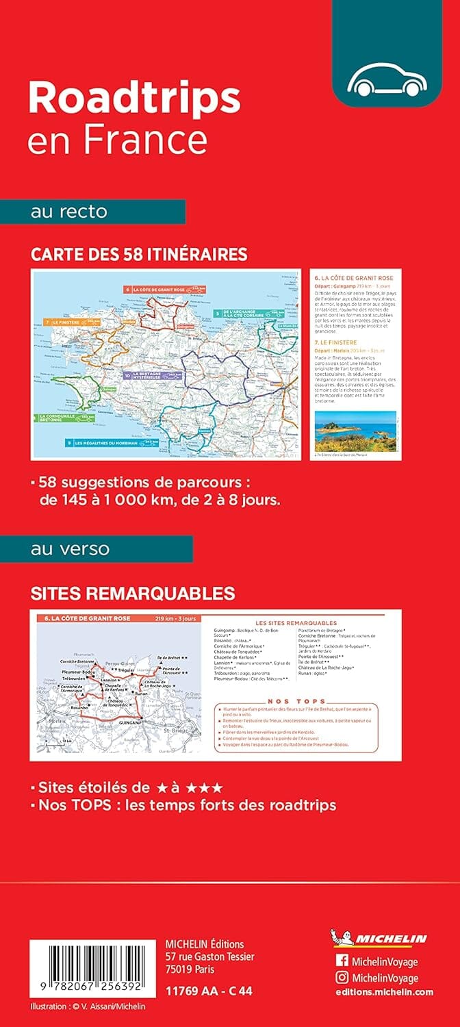 Carte routière - Roadtrips en France | Michelin carte routière Michelin