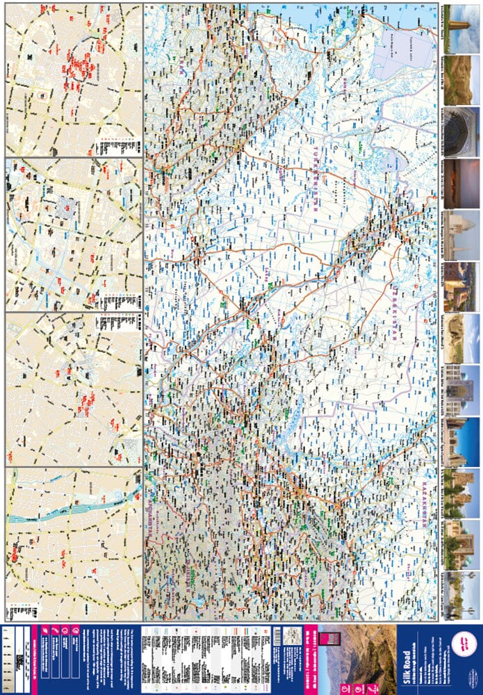 Carte routière - Route de la Soie, à travers l'Asie centrale jusqu'en Chine | Reise Know How carte routière Reise Know-How
