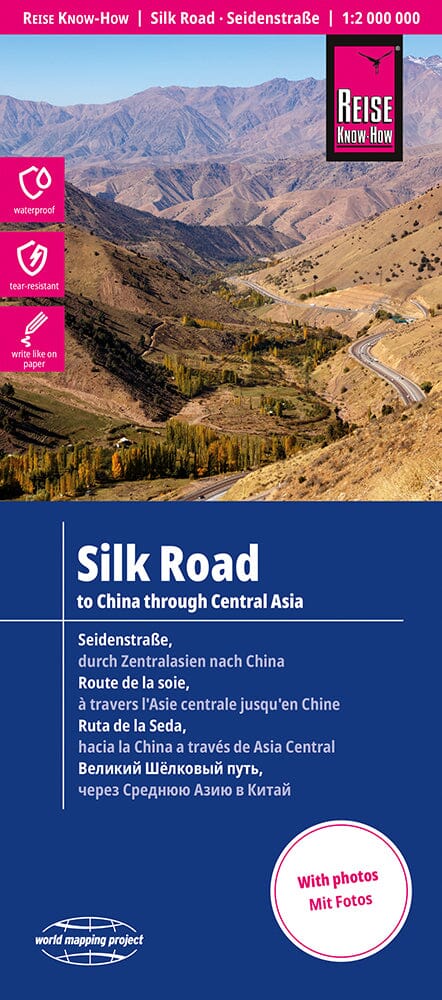 Carte routière - Route de la Soie, à travers l'Asie centrale jusqu'en Chine | Reise Know How carte routière Reise Know-How