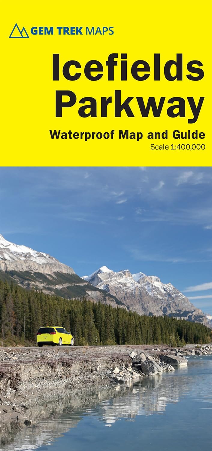 Carte routière - Route des Glaciers (PN Banff et Jasper, Alberta) | Gem Trek carte routière Gem Trek Publishing