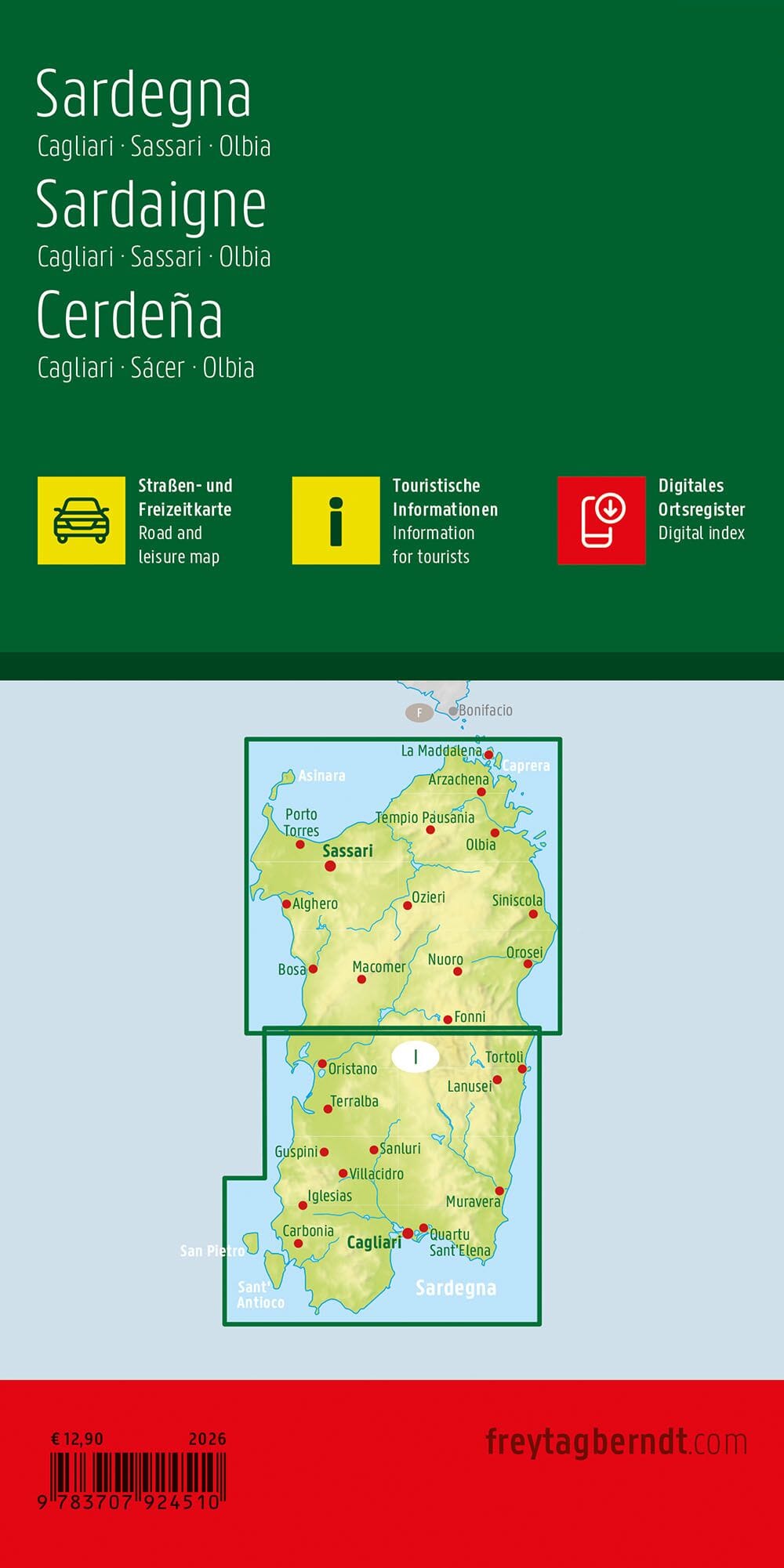 Carte routière - Sardaigne | Freytag & Berndt carte routière Freytag & Berndt 