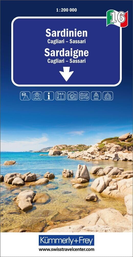 Carte routière - Sardaigne | Kümmerly & Frey carte routière Kümmerly & Frey