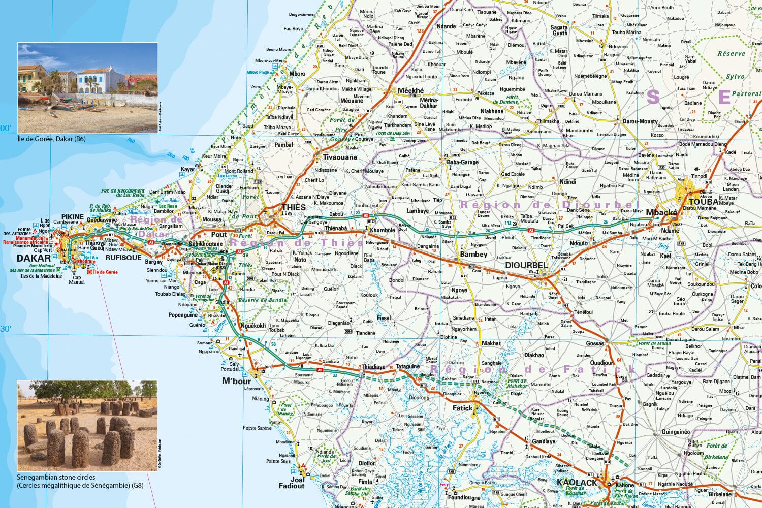 Carte routière - Sénégal & Gambie | Reise Know How carte routière Reise Know-How
