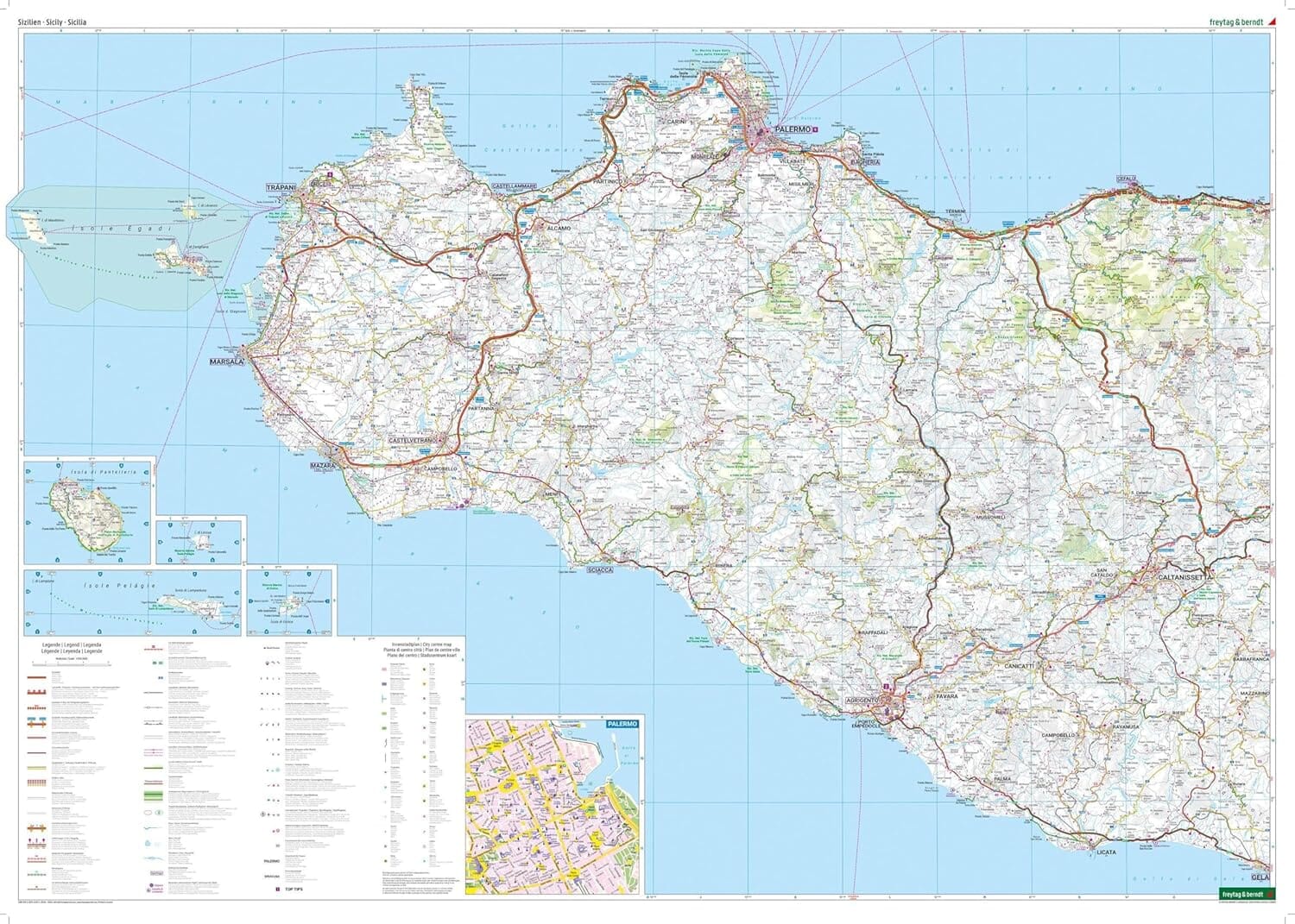 Carte routière - Sicile | Freytag & Berndt carte routière Freytag & Berndt 
