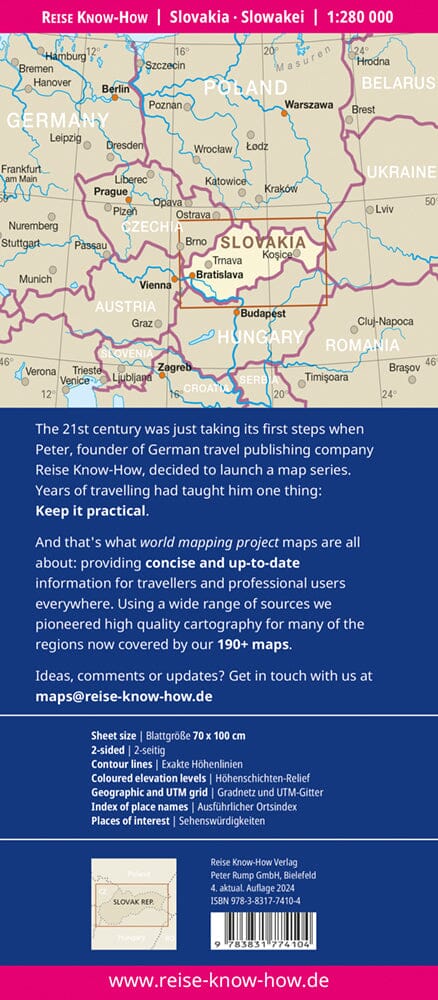 Carte routière - Slovaquie | Reise Know-How carte routière Reise Know-How