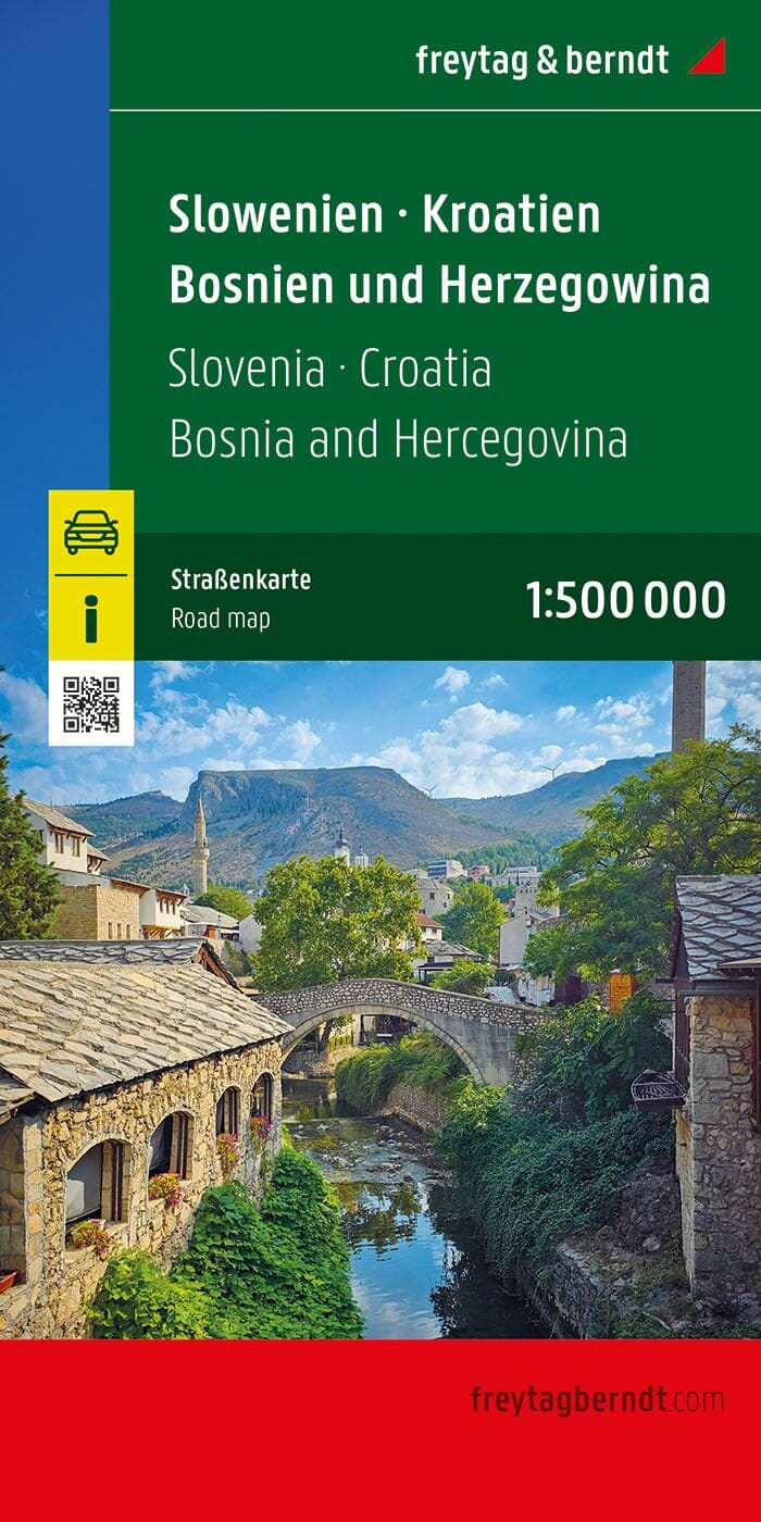Carte routière - Slovénie, Croatie & Bosnie | Freytag & Berndt carte routière Freytag & Berndt 