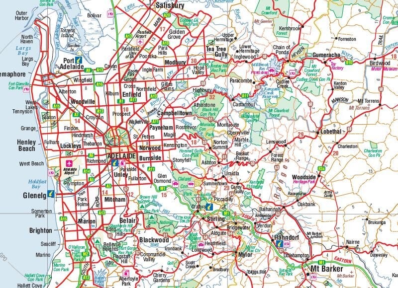 Carte routière - Sud de l'Australie | Hema Maps carte routière Hema Maps