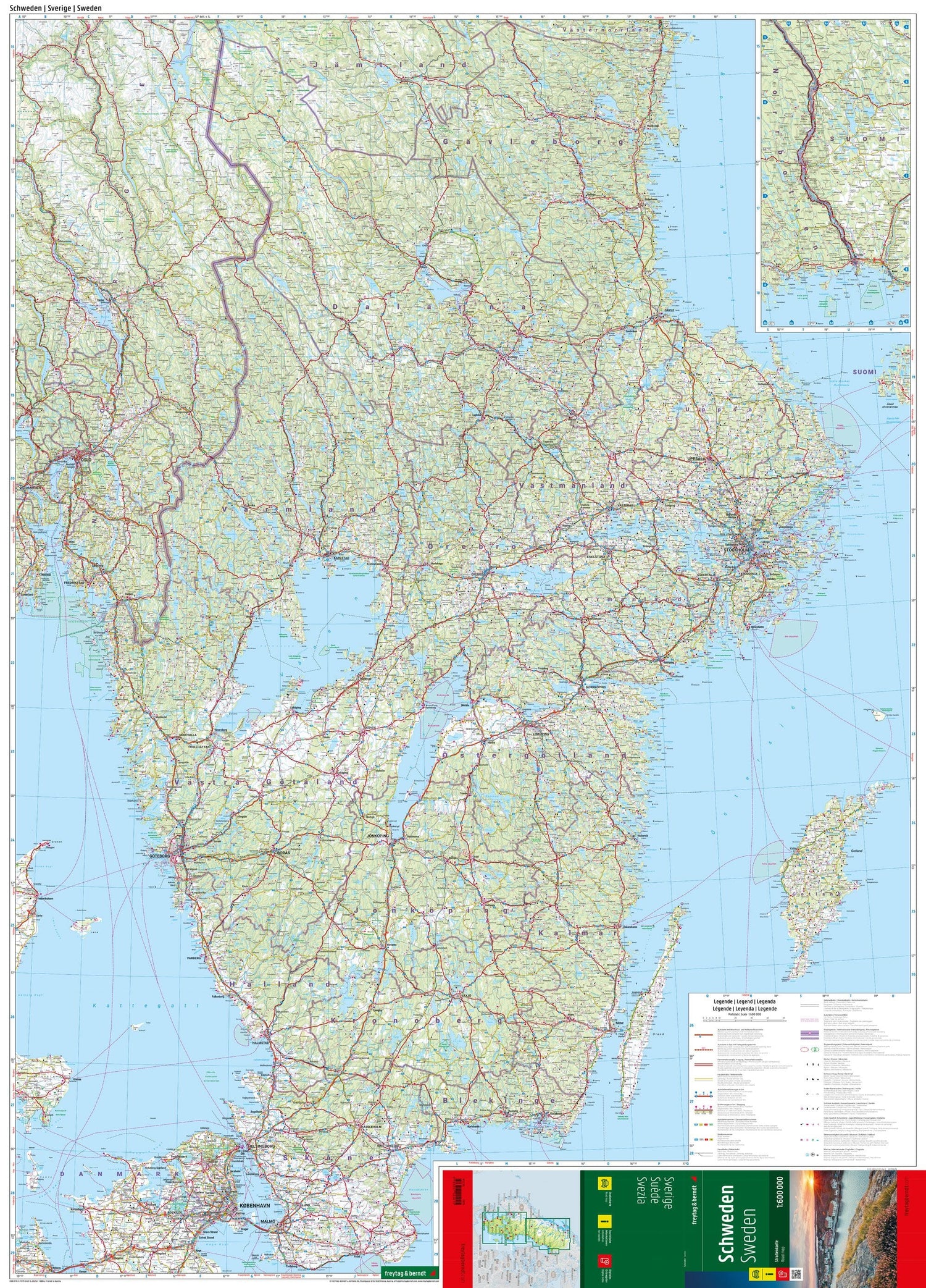 Carte routière - Suède | Freytag & Berndt carte routière Freytag & Berndt
