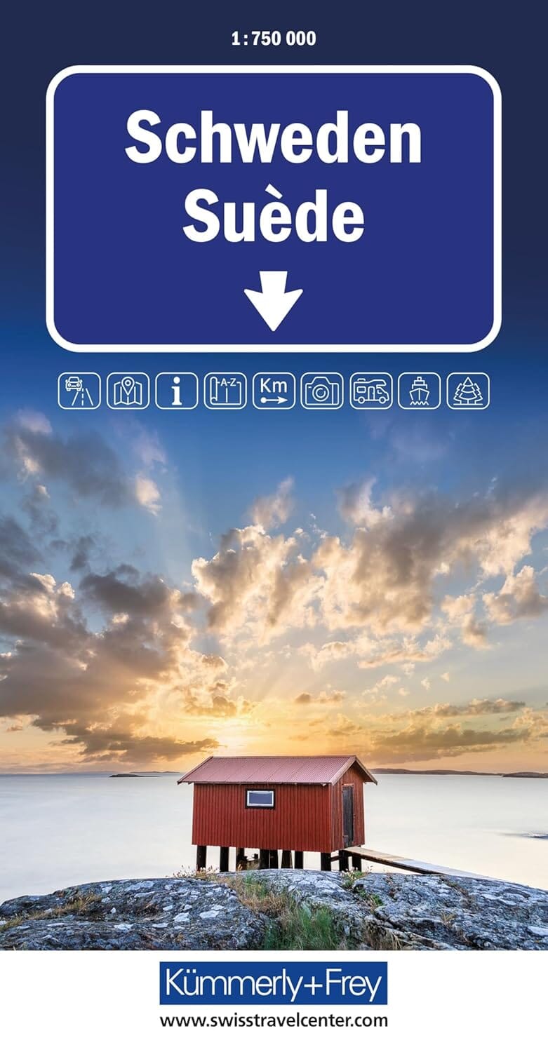 Carte routière - Suède | Kümmerly & Frey carte routière Kümmerly & Frey
