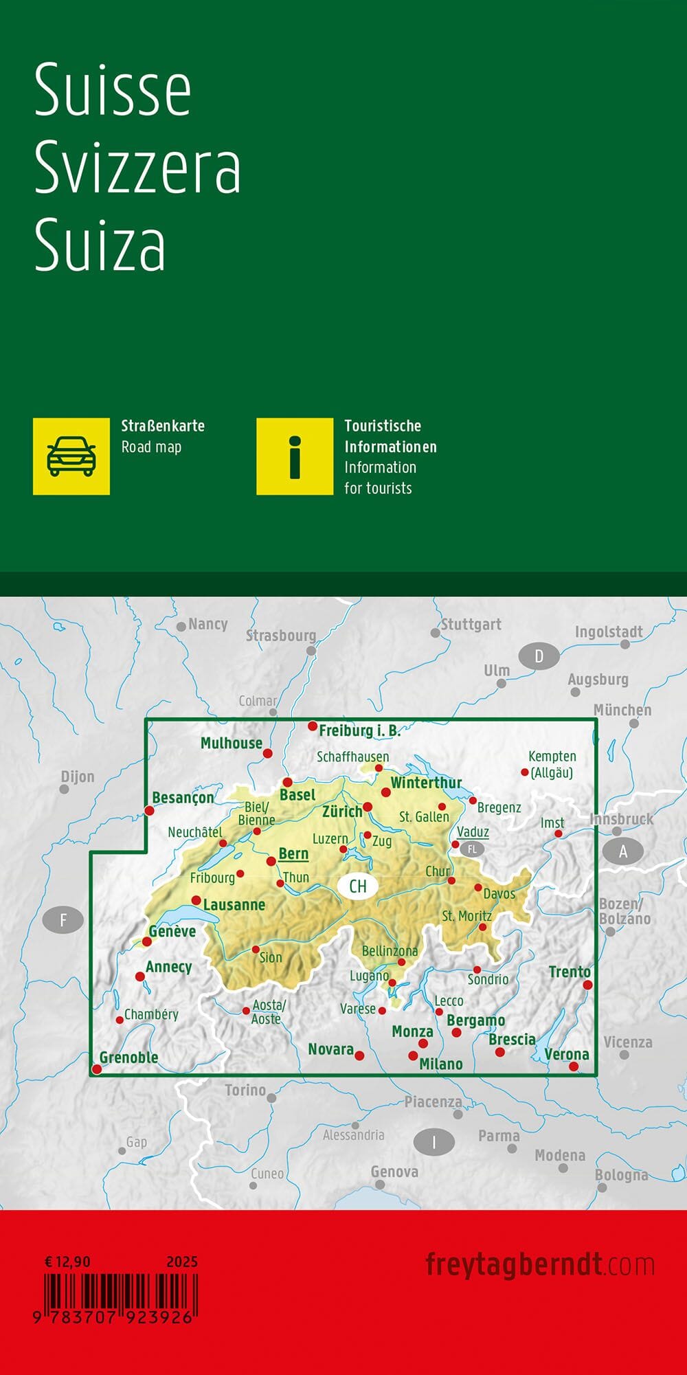 Carte routière - Suisse | Freytag & Berndt carte routière Freytag & Berndt
