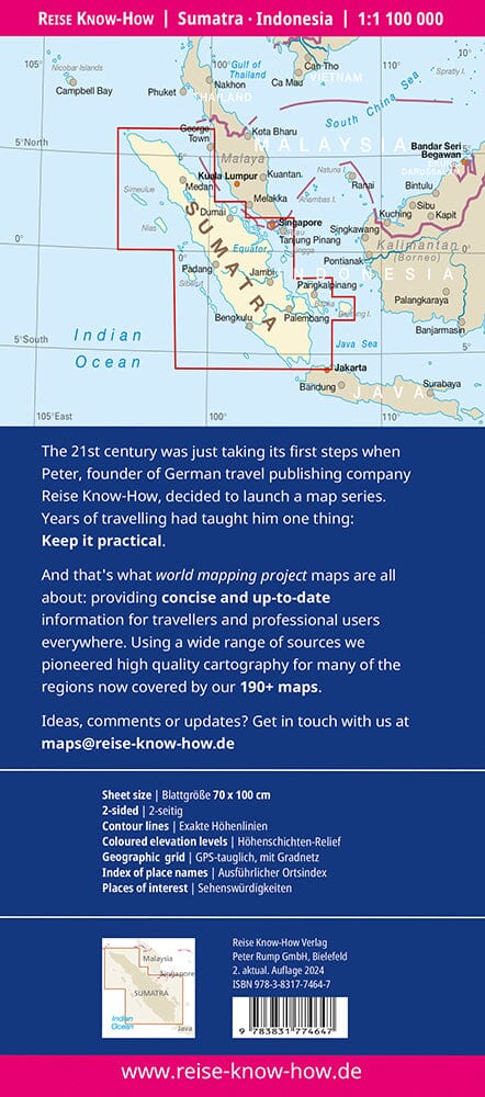Carte routière - Sumatra | Reise Know How carte routière Reise Know-How