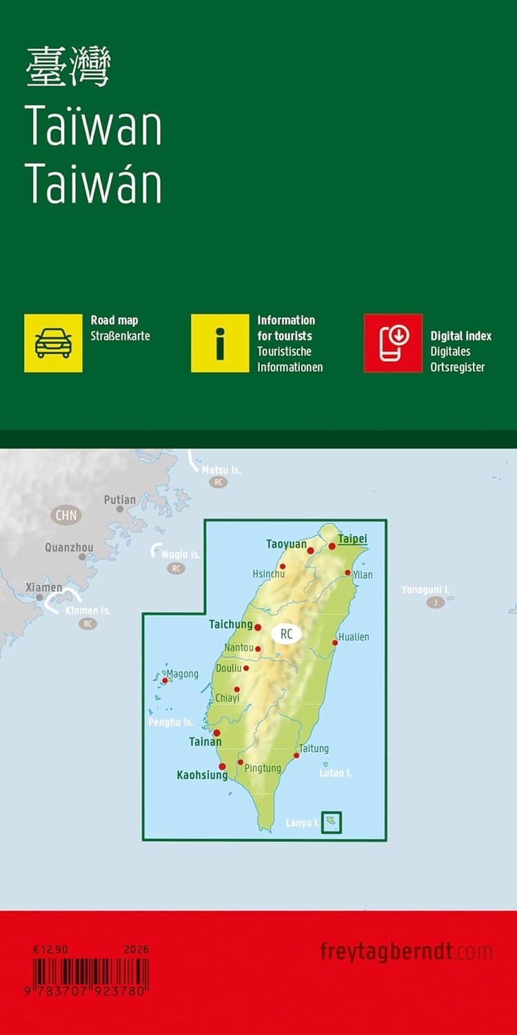 Carte routière - Taiwan | Freytag & Berndt carte routière Freytag & Berndt 