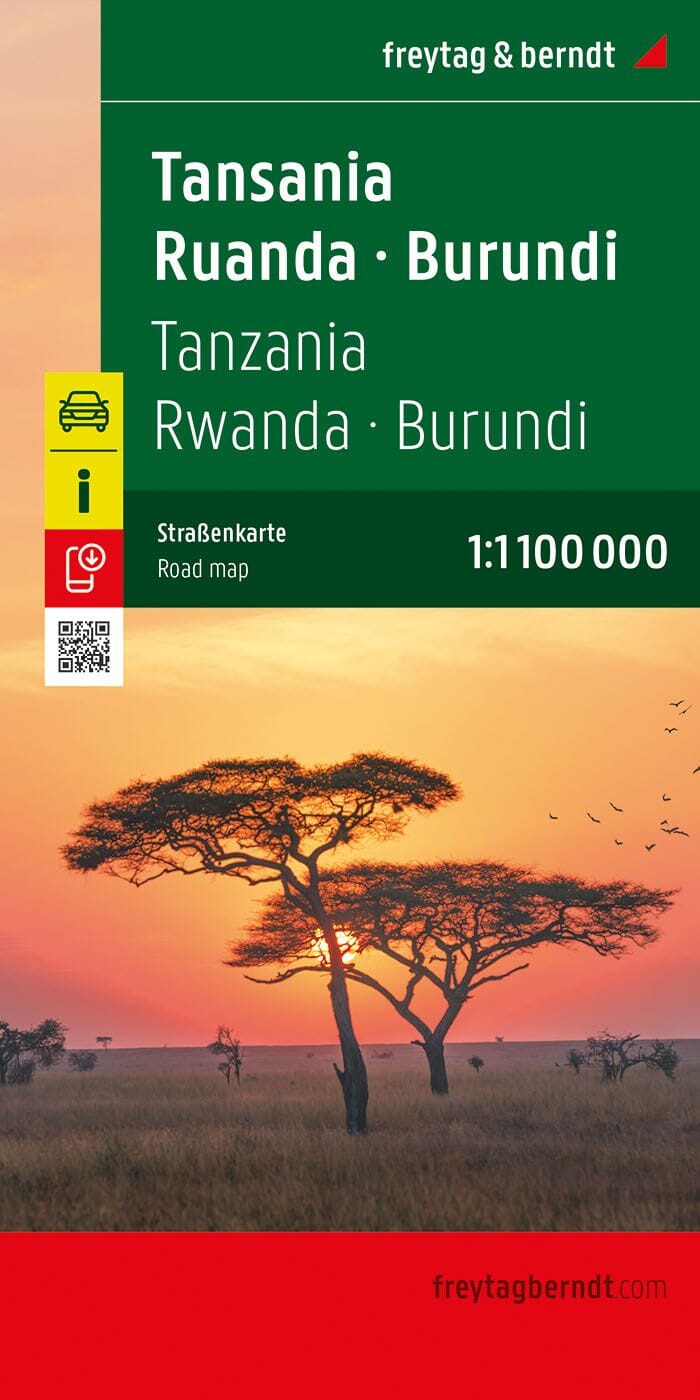 Carte routière - Tanzanie, Rwanda, Burundi | Freytag & Berndt carte routière Freytag & Berndt 