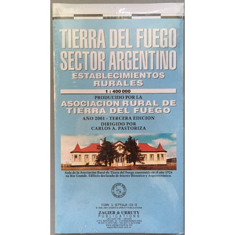 Carte routière - Terre de Feu, Secteur Argentine | Zagier y Urruty carte routière Zagier y Urruty 