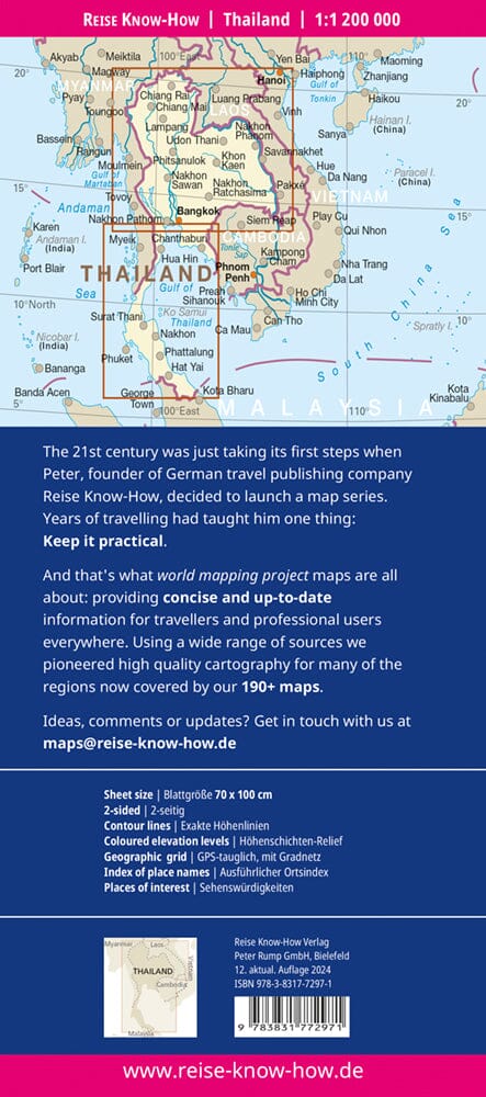 Carte routière - Thailande | Reise Know How carte routière Reise Know-How
