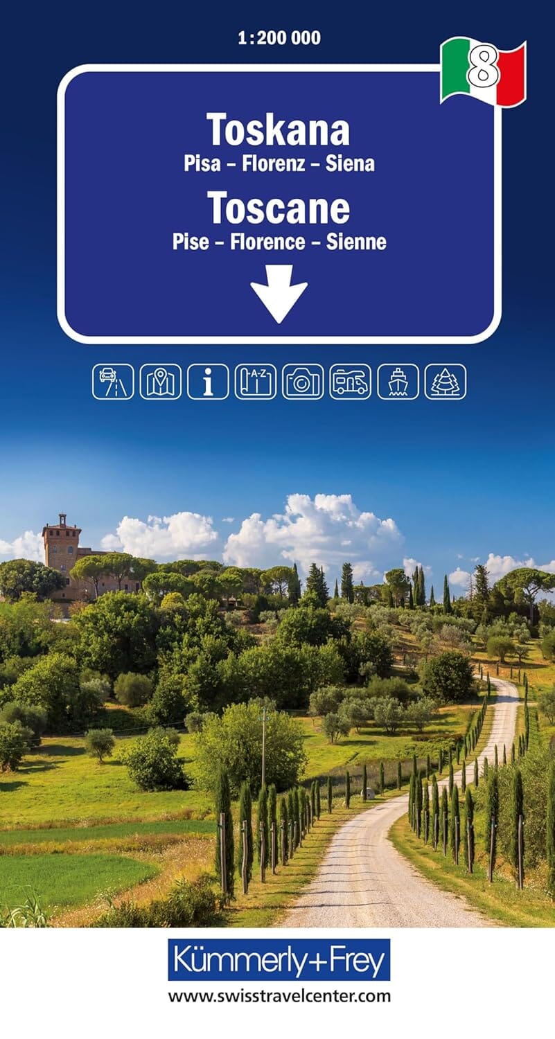 Carte routière - Toscane | Kümmerly & Frey carte routière Hallwag Kümmerly-Frey