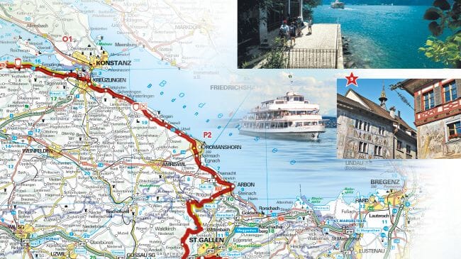 Carte routière touristique - Grand tour de Suisse | Hallwag carte de voyage Hallwag 
