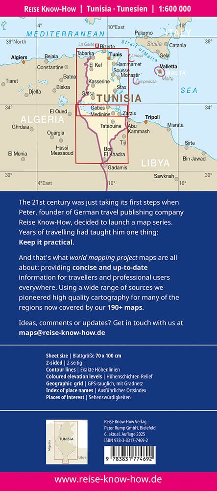 Carte routière - Tunisie | Reise Know How carte routière Reise Know-How