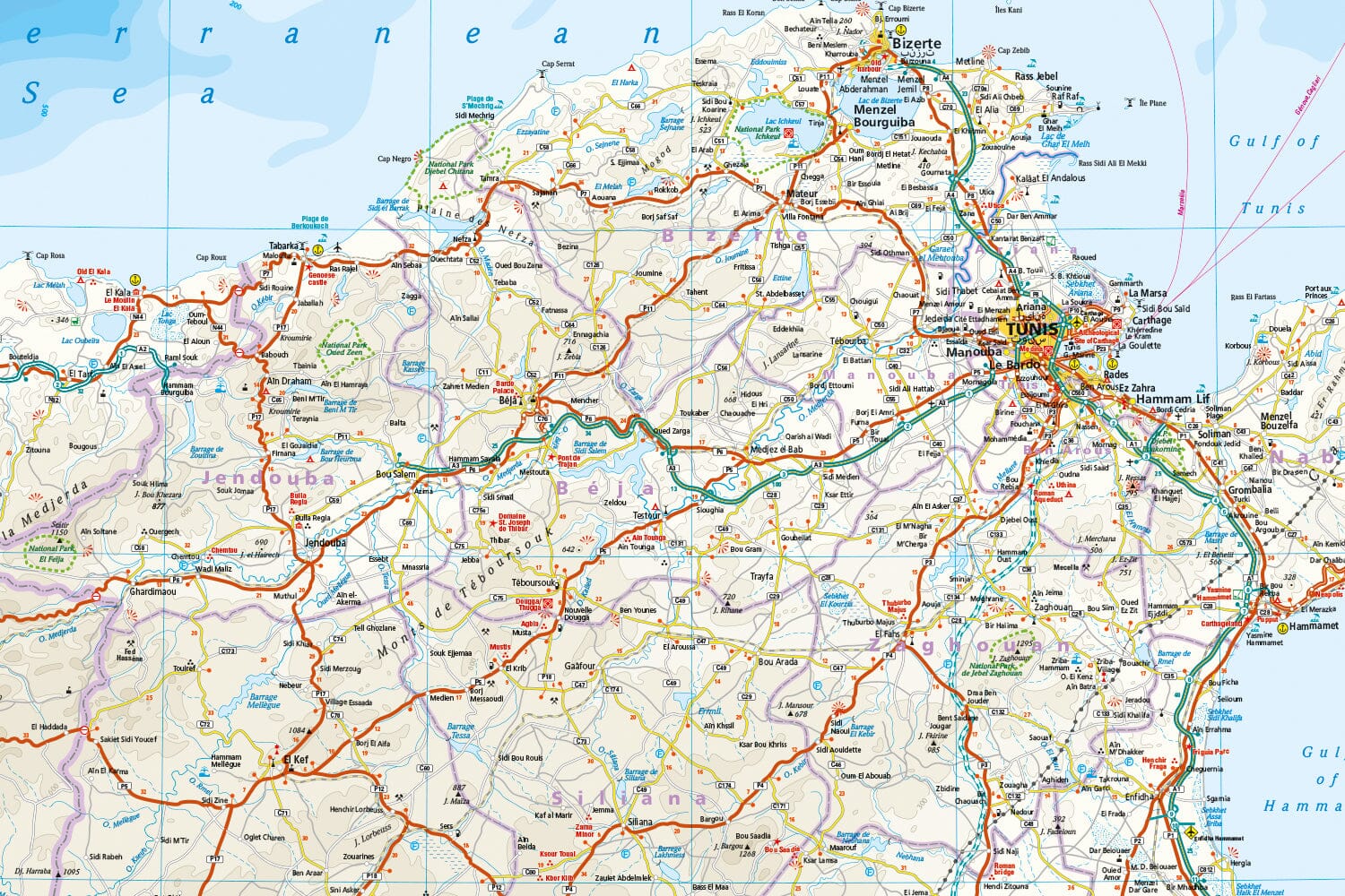 Carte routière - Tunisie | Reise Know How carte routière Reise Know-How