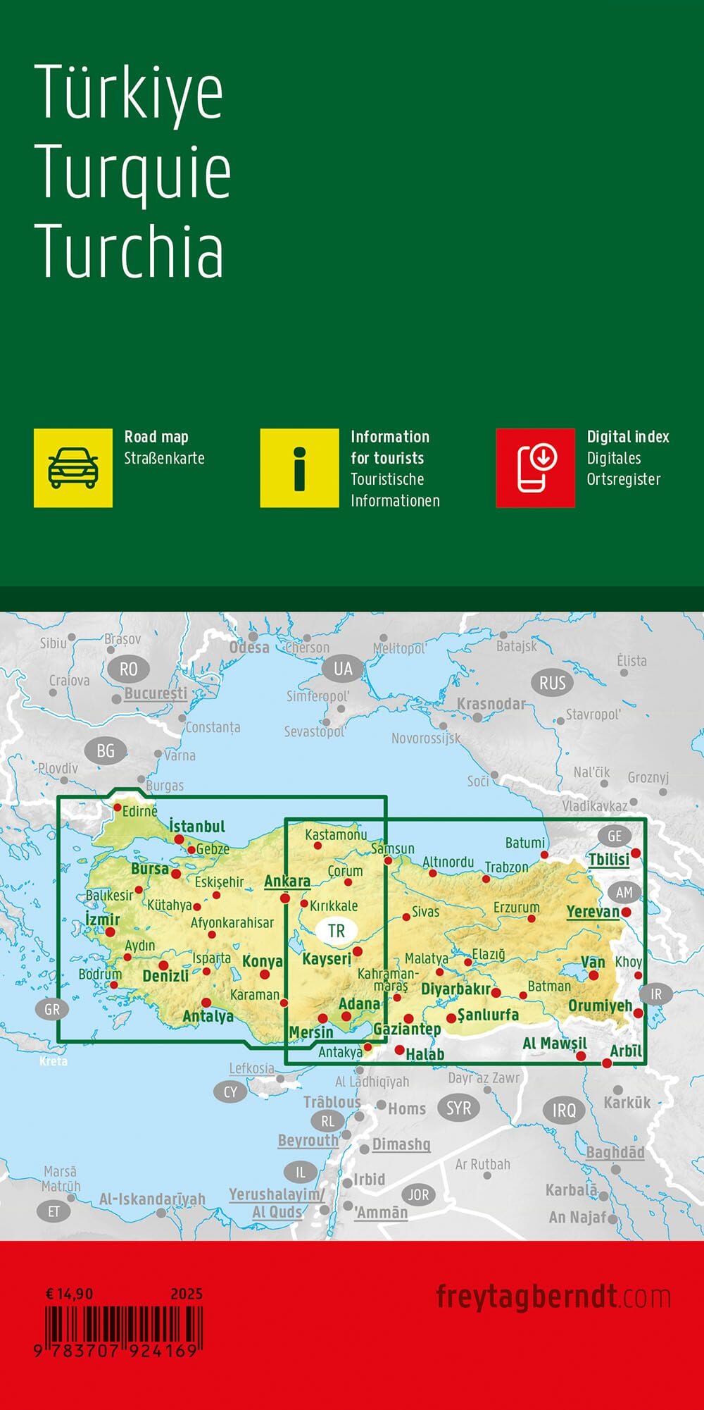 Carte routière - Turquie | Freytag & Berndt carte routière Freytag & Berndt