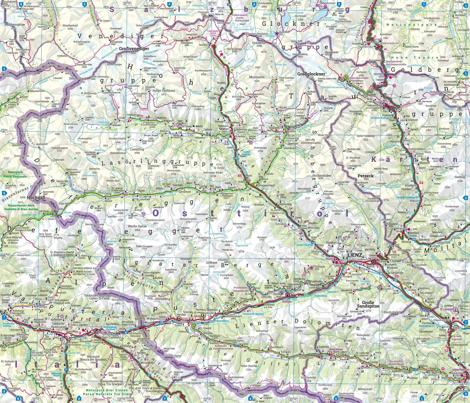 Carte routière - Tyrol (Autriche) | Freytag & Berndt carte routière Freytag & Berndt